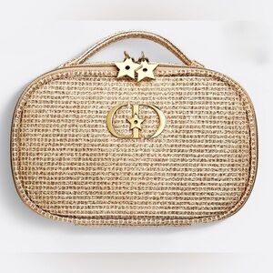 Dior Woven Gold Cosmetic Case
